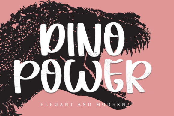 Dino Power: A Charming Display Font for Creative Projects