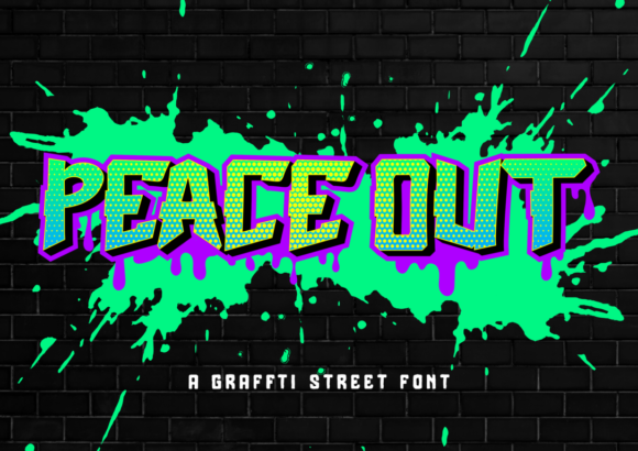 Peace Out: A Bold Graffiti-Style Display Font for Street-Inspired Design