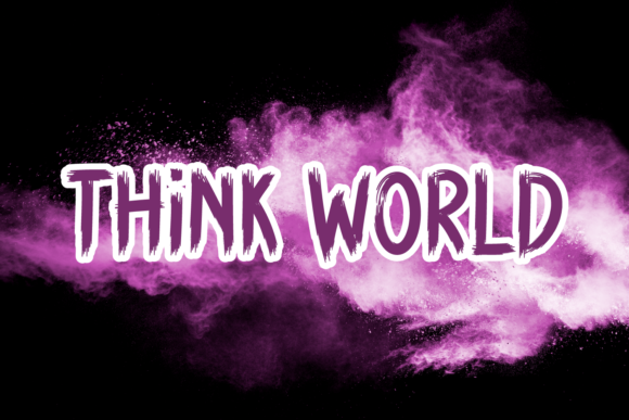 Think World: A Brushed Display Font for Creative Projects