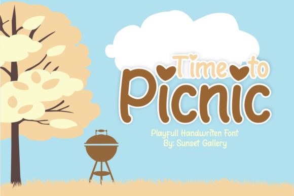 Time to Picnic: A Playful Display Font for Creative Projects
