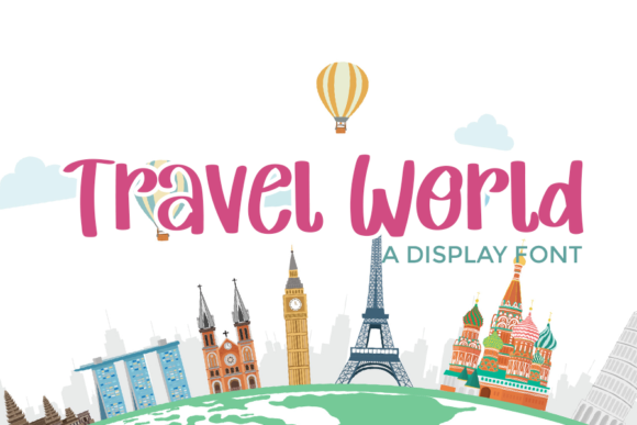 Travel World: The Fun Display Font for Standout Designs